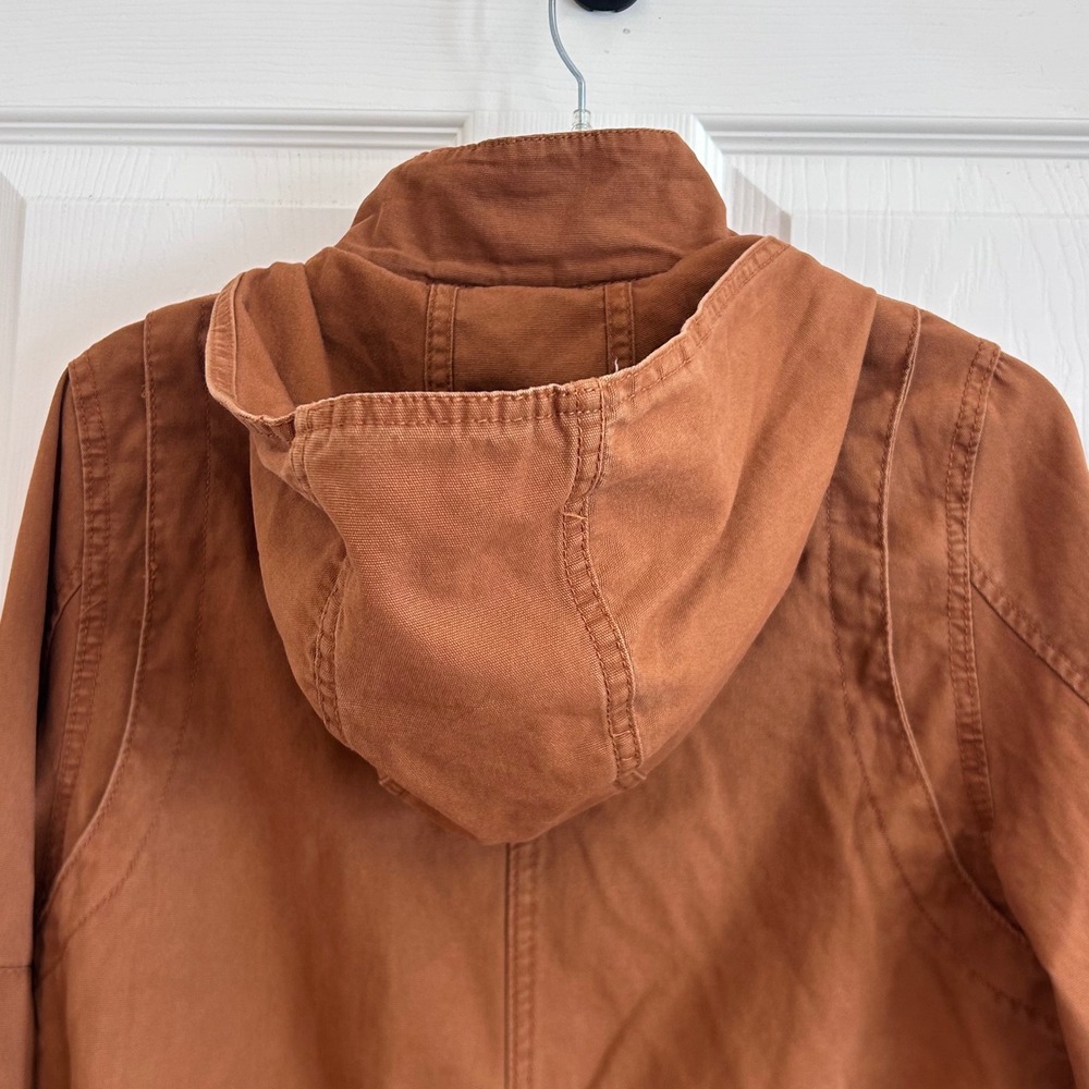 Universal Thread Women's S Anorak Utility Jacket Cargo Pockets Drawstring Rust - Picture 5 of 10
